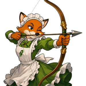 Marian drawing a longbow